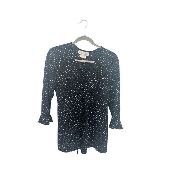 Motherhood black blouse white polka dots - Picture 9 of 11